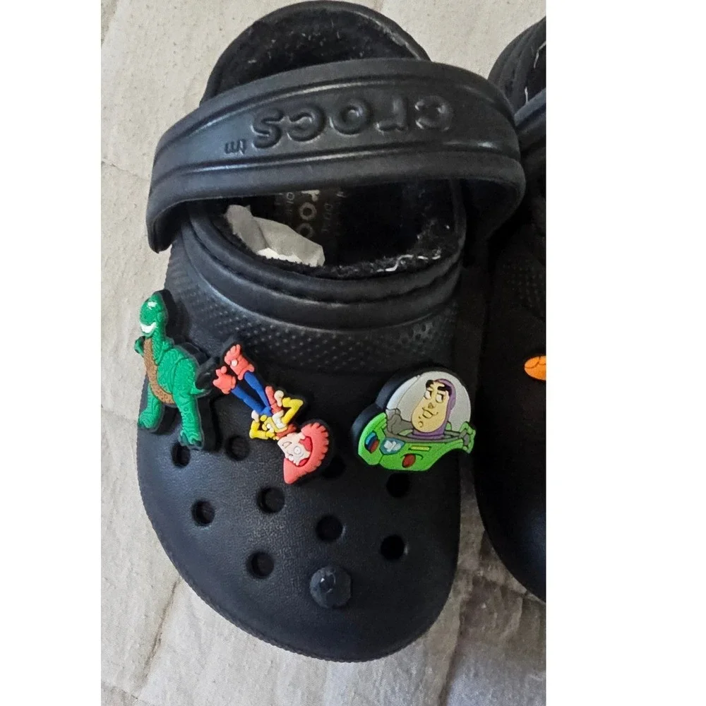 Crocs Kids Classic Clog Black Slip On Water Shoes Sandals Size 8 Toddler